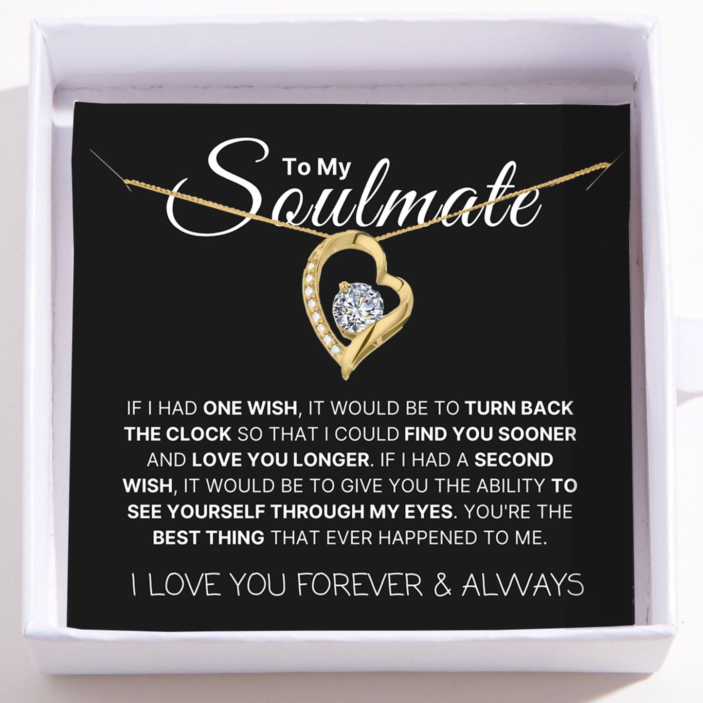 Love Heart Necklace For Soulmate - Find You Sooner And Love You Longer
