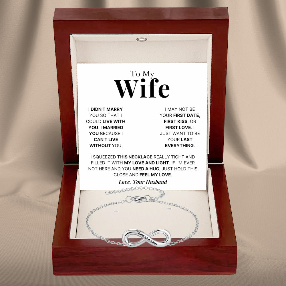 Infinity Name Bracelet for Wife