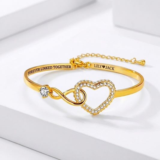 Forever Linked Bracelet with Engraved Names