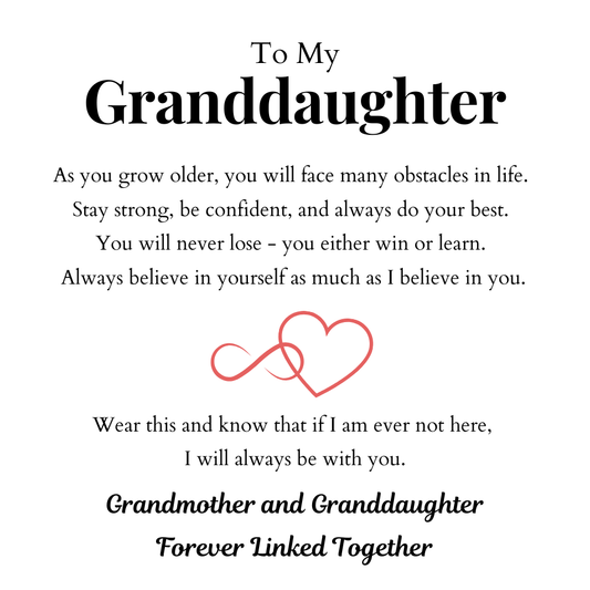 To My Granddaughter - Infinity Heart Name Bracelet