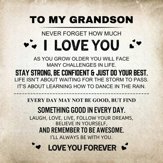 To My Grandson - 'Love You Forever' Personalised Name Bracelet