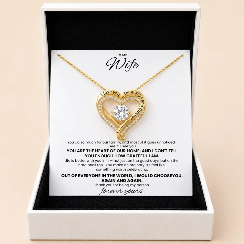 Forever & Always Heart Necklace - You Are The Heart Of Our Home
