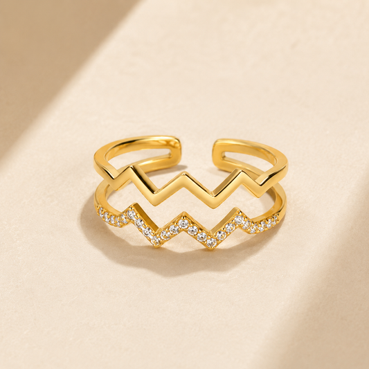 Double Highs and Lows Ring