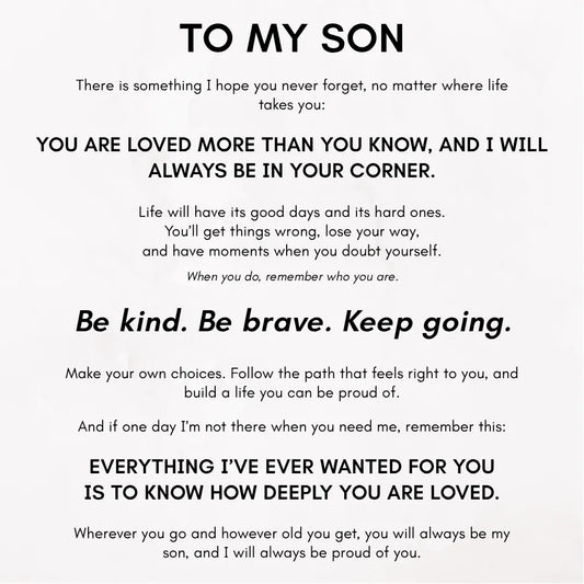 Infinite Love Personalised Name Bracelet For Son - You're Loved More Than You Know