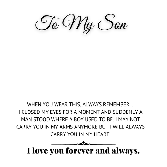To My Son Necklace - Cuban Link Chain - Always In My Heart