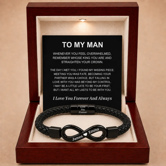 To My Man - Infinity Personalised Bracelet
