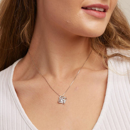 Love Knot Necklace To My Wife - I Can't Live Without You