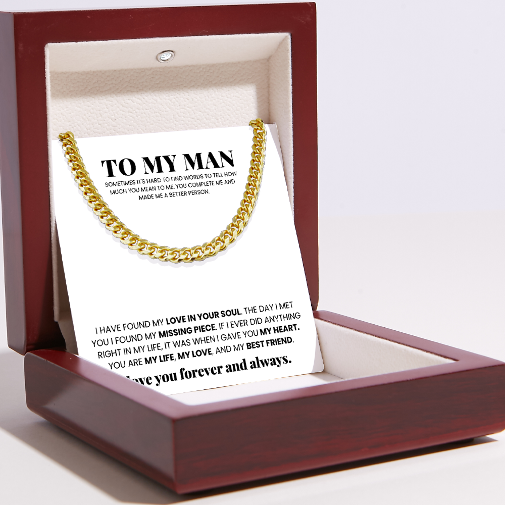 To My Man - Cuban Link Chain - My Life, My Love, My Bestfriend