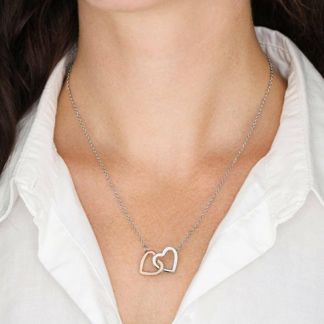 To My Granddaughter - Interlocking Heart Necklace - Always Have Your Back