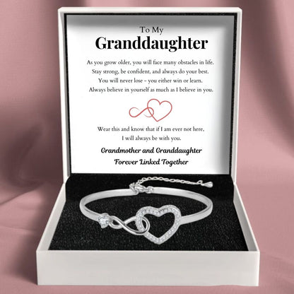 To My Granddaughter - Infinity Heart Bracelet