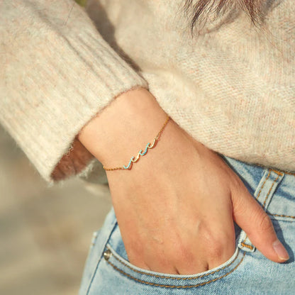 To My Sister - Triple Wave Friendship Matching Bracelet