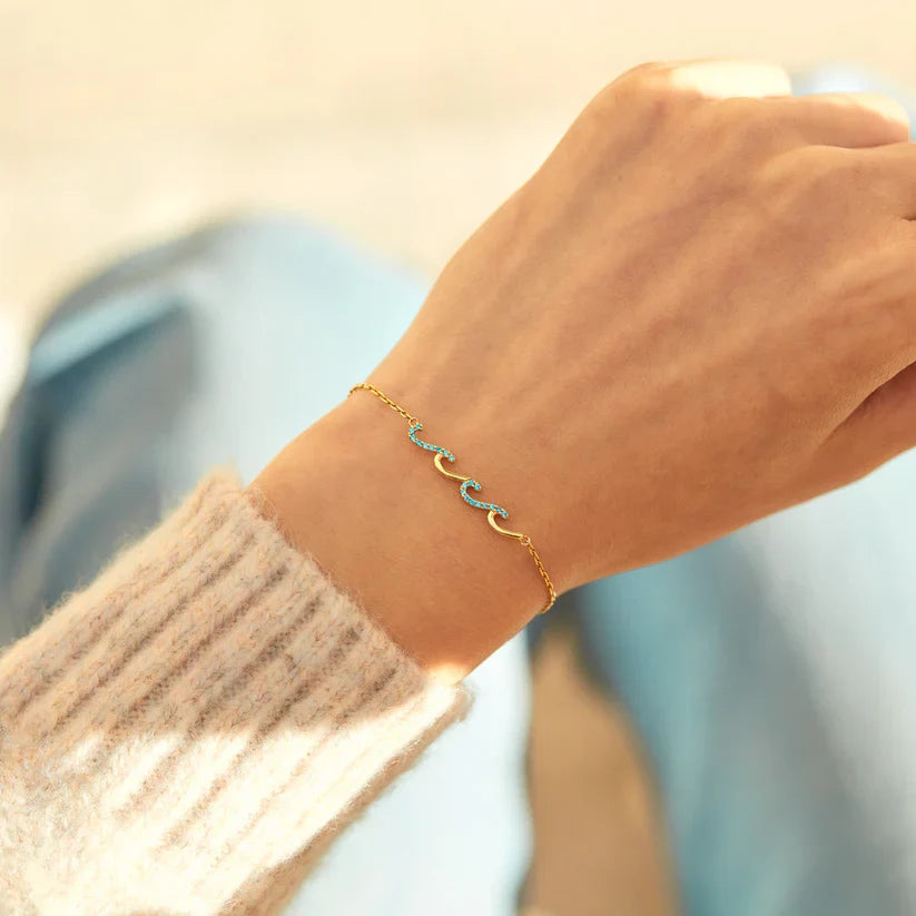 To My Sister - Triple Wave Friendship Matching Bracelet