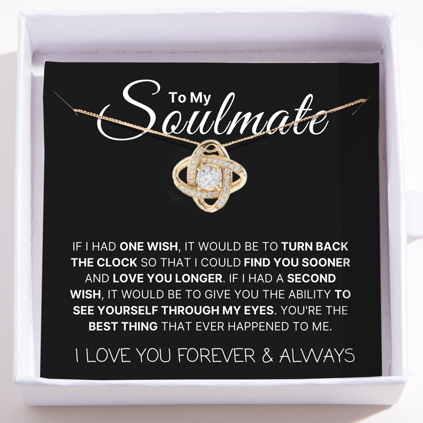 Love Knot Necklace For Soulmate - Find You Sooner And Love You Longer