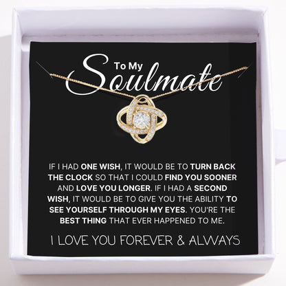 Love Knot Necklace For Soulmate - Find You Sooner And Love You Longer