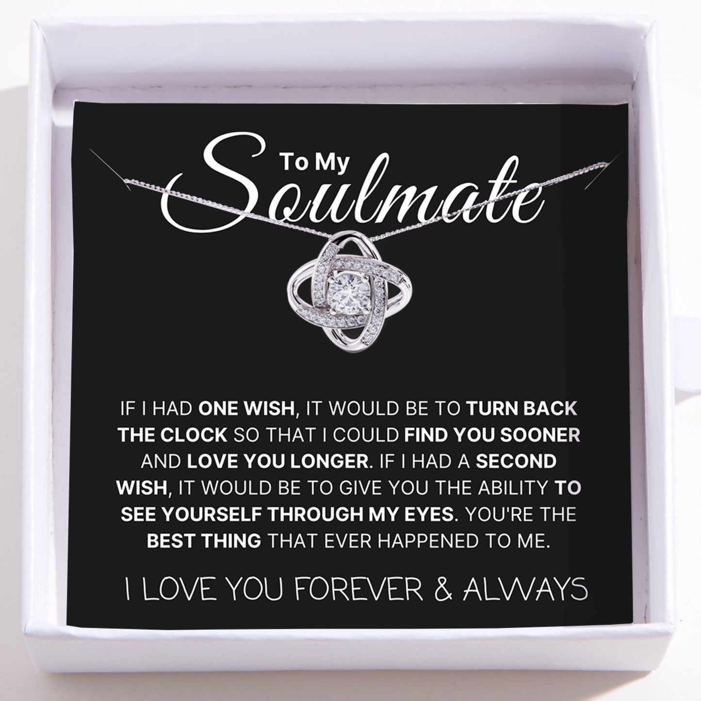 Love Knot Necklace For Soulmate - Find You Sooner And Love You Longer