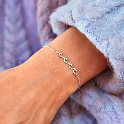 To My Sister - Triple Wave Friendship Matching Bracelet