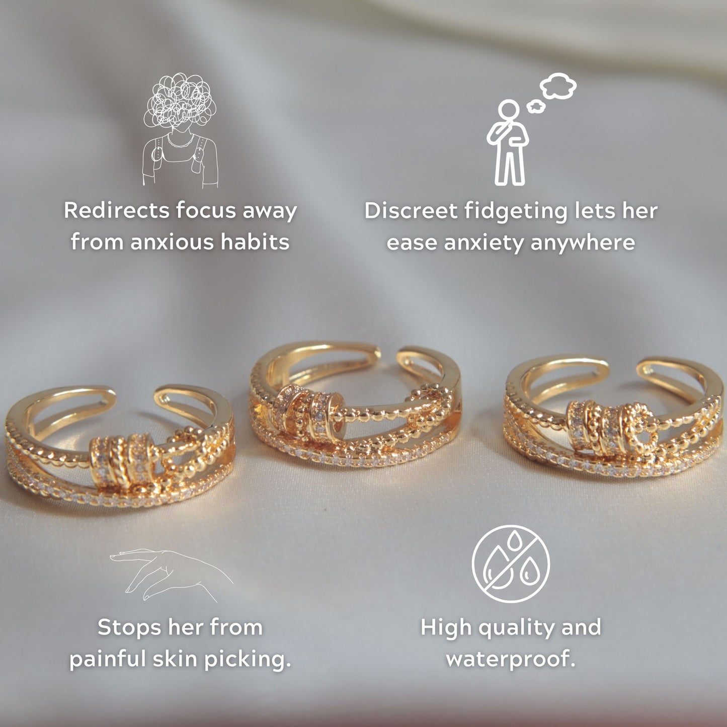 To My Daughter - Fidget Ring - 925 Sterling Silver