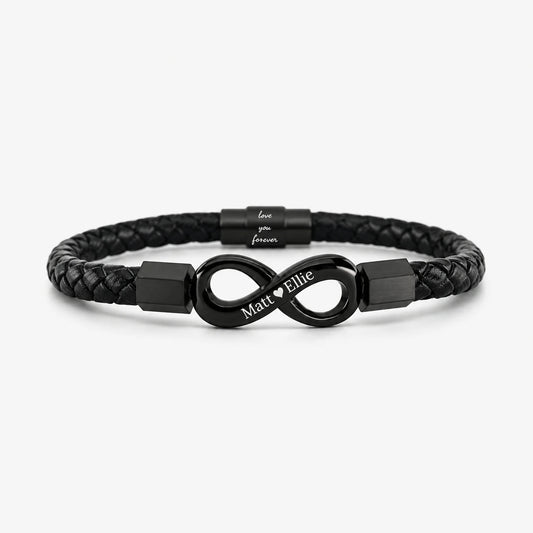 Infinity Personalised Bracelet Male Bracelet Gift
