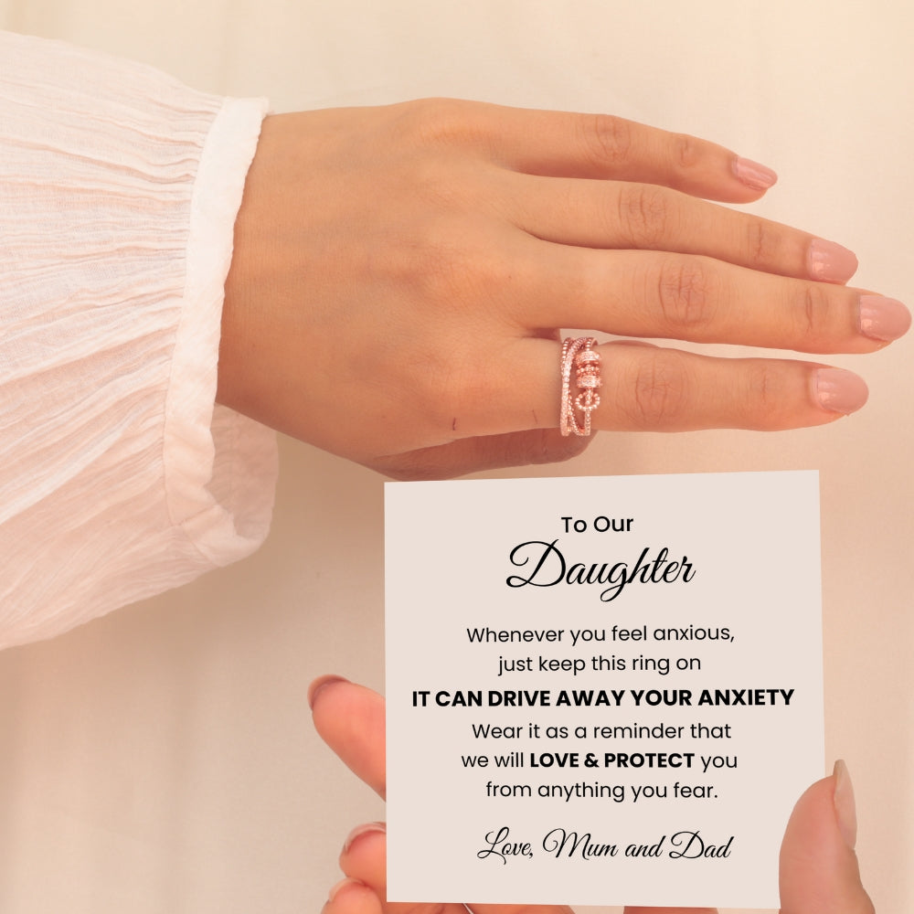 To My Daughter - Fidget Ring - 925 Sterling Silver