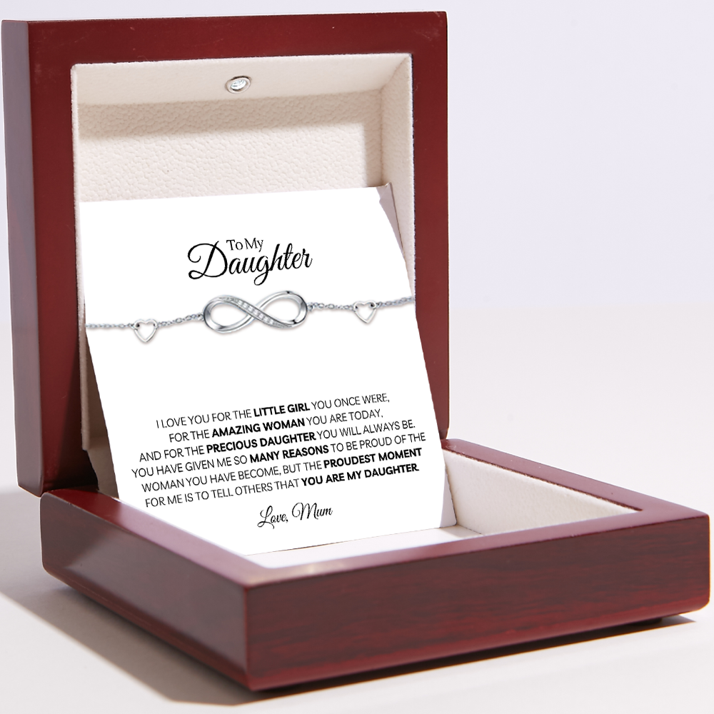 Mother Daughter Bracelet - Infinite Love Bracelet - Proud That You're My Daughter