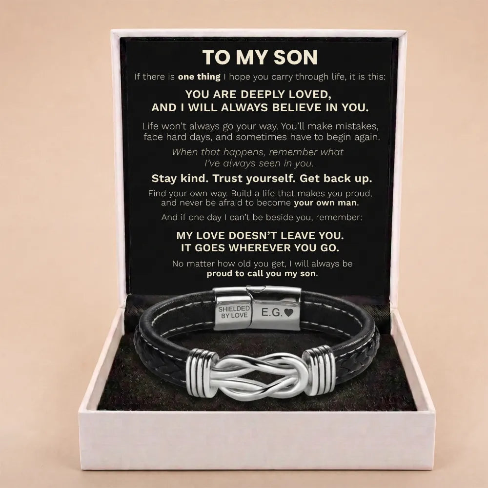 Forever Linked Together Bracelet for Son - Proud To Call You My Son