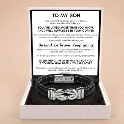 Forever Linked Together Bracelet for Son - You're Loved More Than You Know