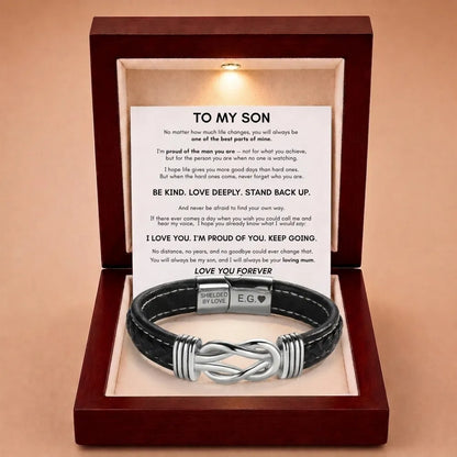 Forever Linked Together Bracelet for Son - Proud of the Man You Are