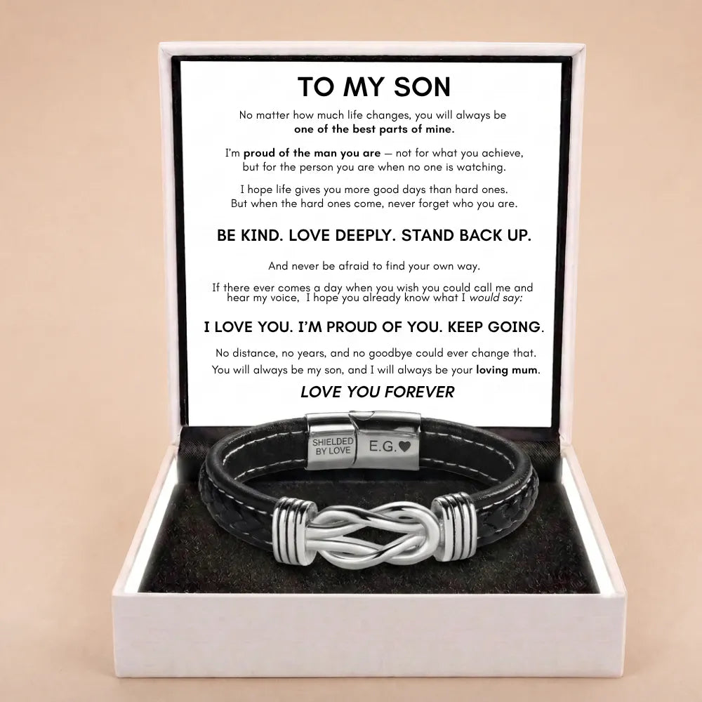 Forever Linked Together Bracelet for Son - Proud of the Man You Are