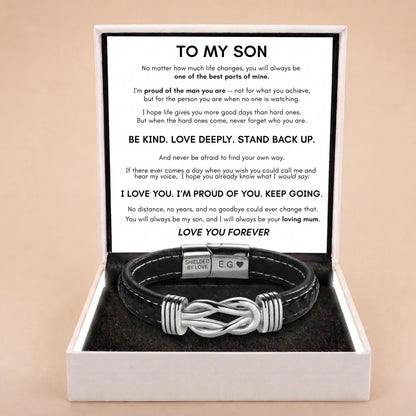 Forever Linked Together Bracelet for Son - Proud of the Man You Are