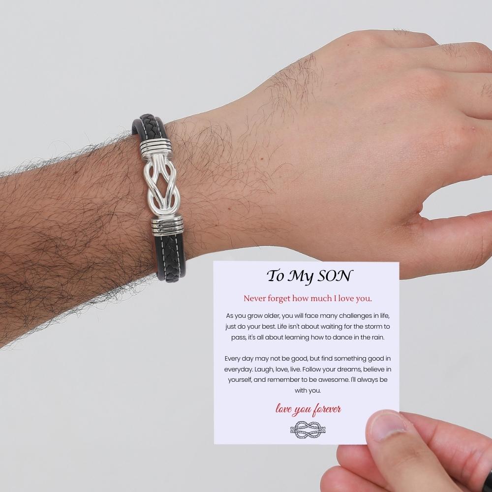To My Son - Infinite Love Personalised Name Bracelet
