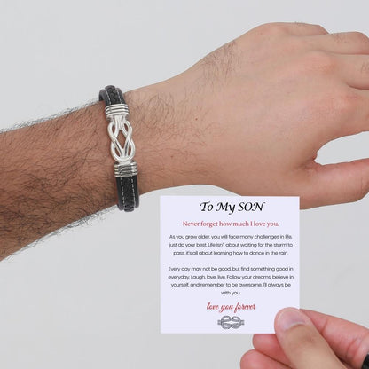 To My Son - Infinite Love Personalised Name Bracelet