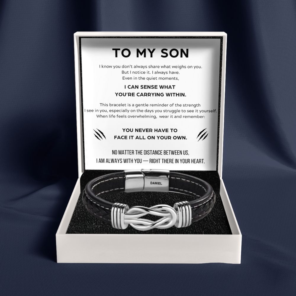 To My Son - Infinite Love Personalised Name Bracelet