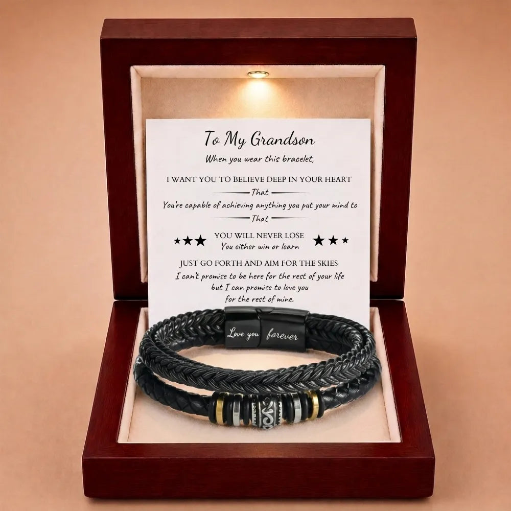 To My Grandson ‘Love You Forever’ Bracelet