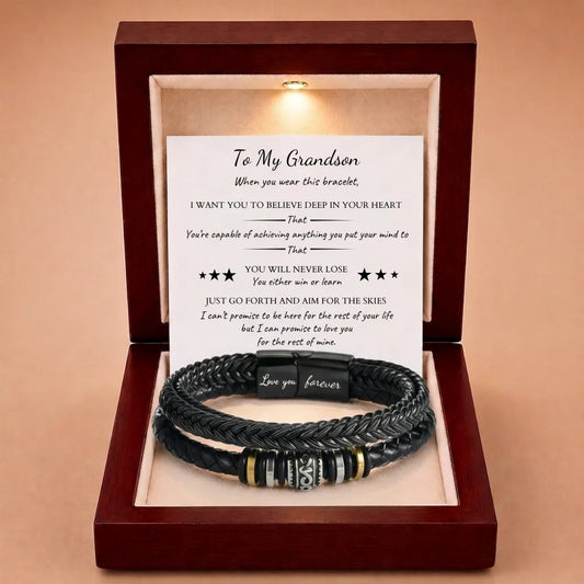 To My Grandson ‘Love You Forever’ Bracelet