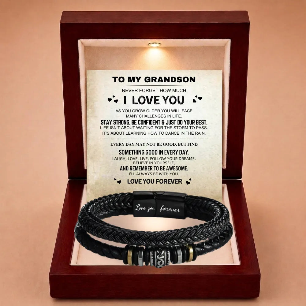 To My Grandson ‘Love You Forever’ Bracelet