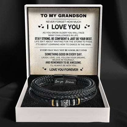 To My Grandson ‘Love You Forever’ Bracelet