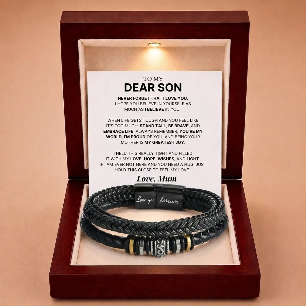Mother And Son 'Love You Forever' Bracelet