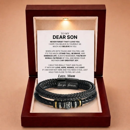 Mother And Son 'Love You Forever' Bracelet