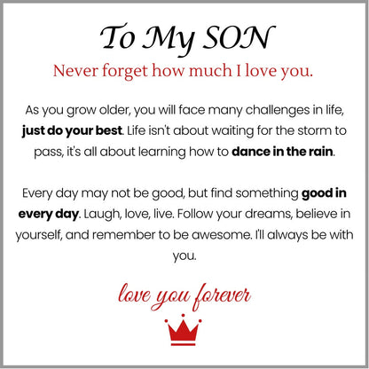 To My Son - 'Love You Forever' Personalised Name Bracelet
