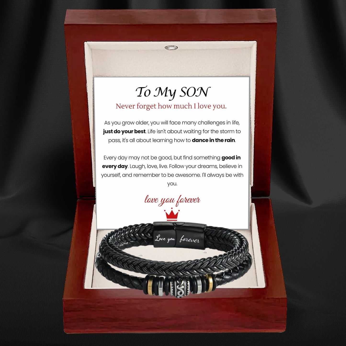 Mother And Son 'Love You Forever' Bracelet