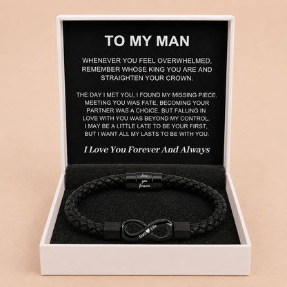 To My Man - Infinity Personalised Bracelet