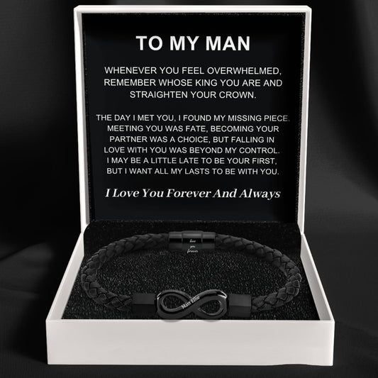 To My Man - Infinity Personalised Bracelet