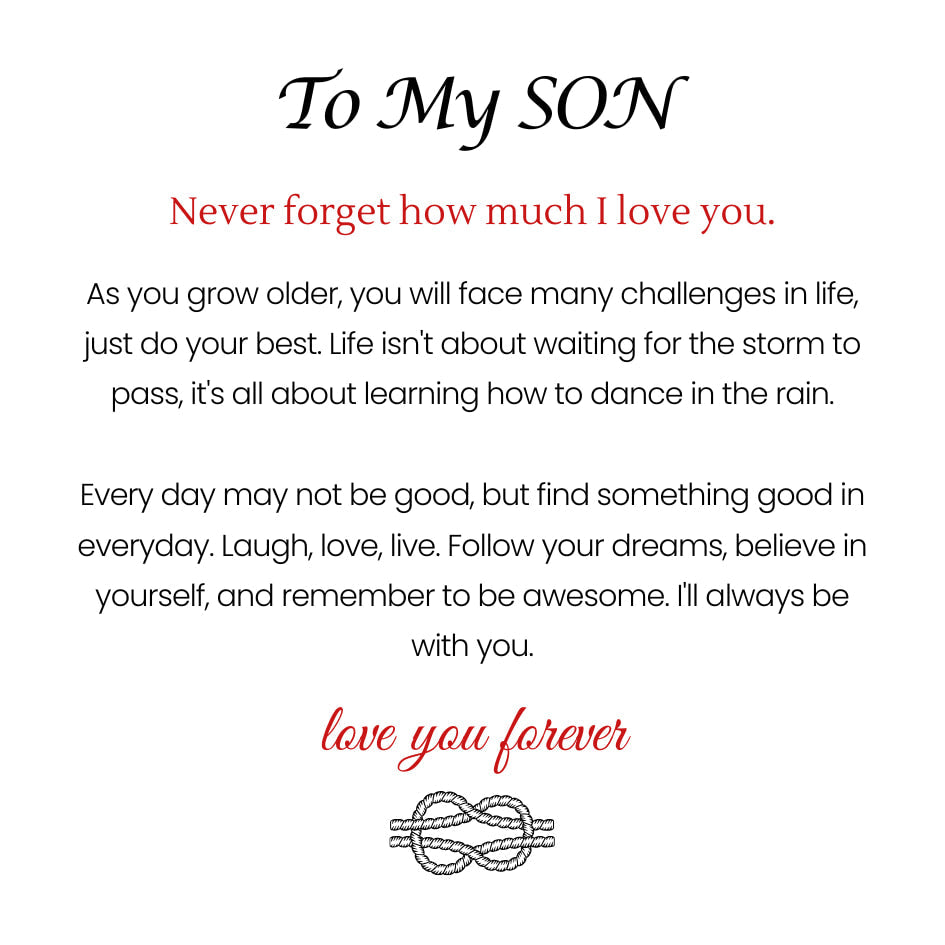 To My Son - Forever Together Name Bracelet