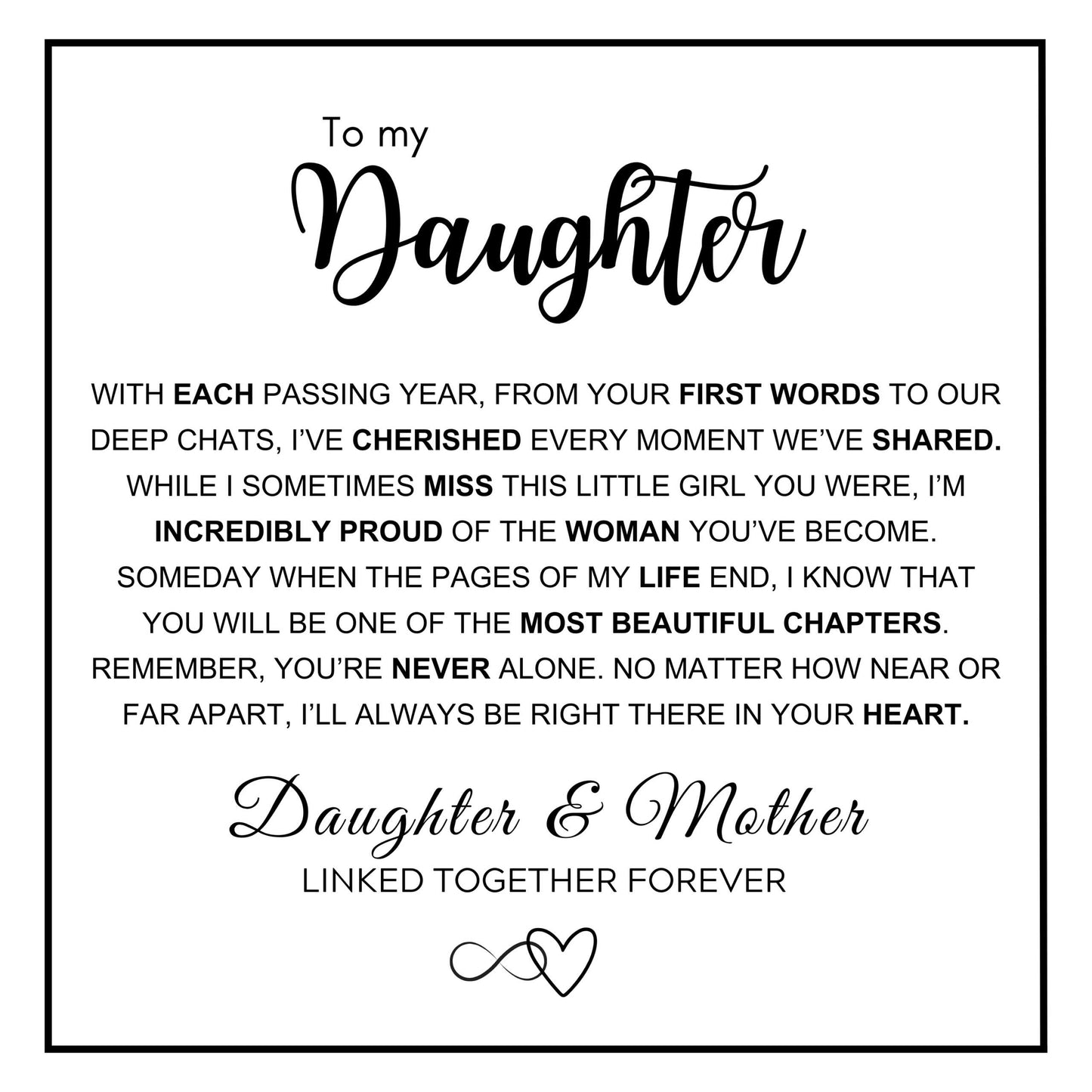 Daughter Message Card