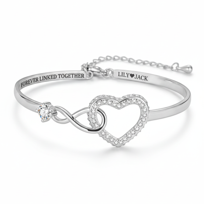 Forever Linked Bracelet with Engraved Names