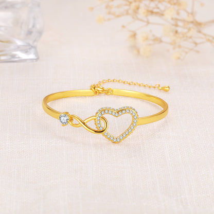 To My Granddaughter - Infinity Heart Bracelet