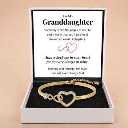 To My Granddaughter - Infinity Heart Bracelet