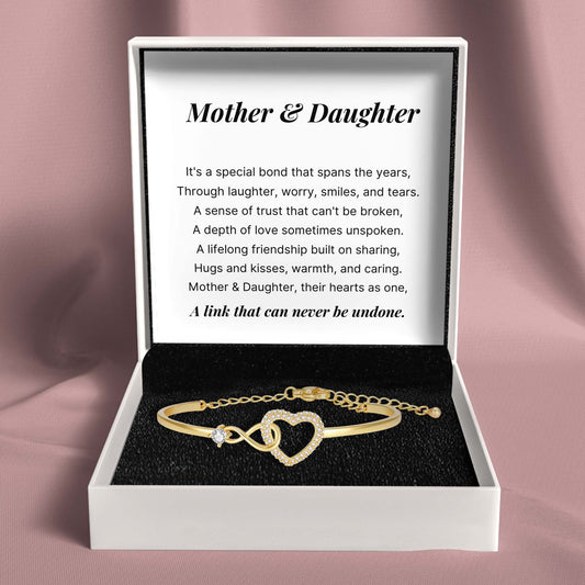 Mother Daughter - Infinity Heart Bracelet