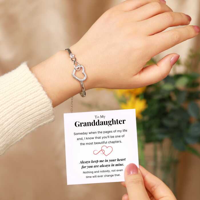 To My Granddaughter - Infinity Heart Bracelet