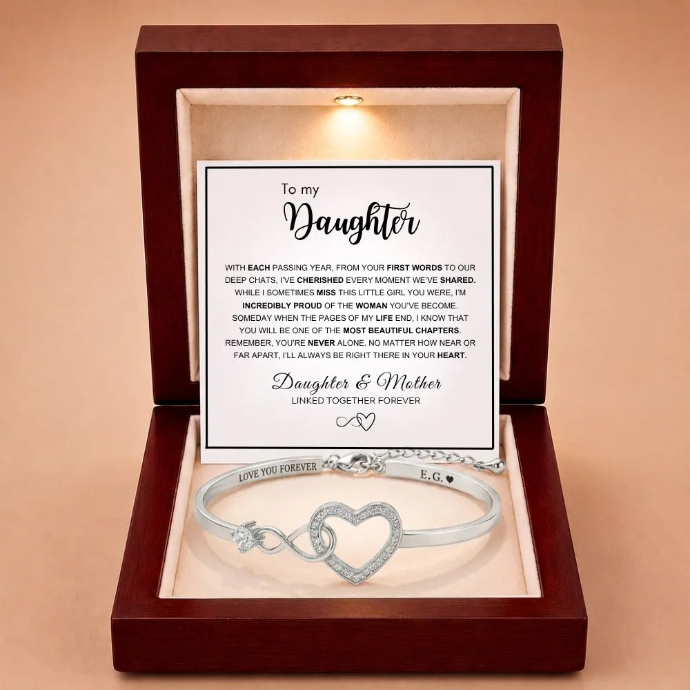 To My Daughter - Forever Linked Bracelet - 'Proud of the Woman You've Become'